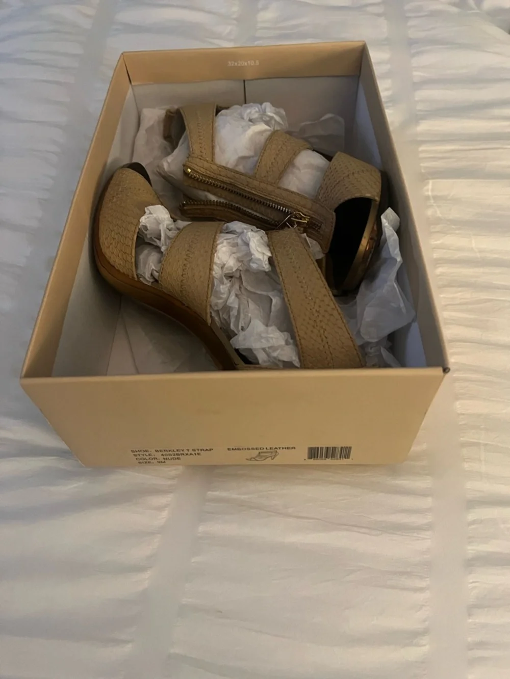 Michael Kors Tan Strappy Front-Zip Women’s Heels